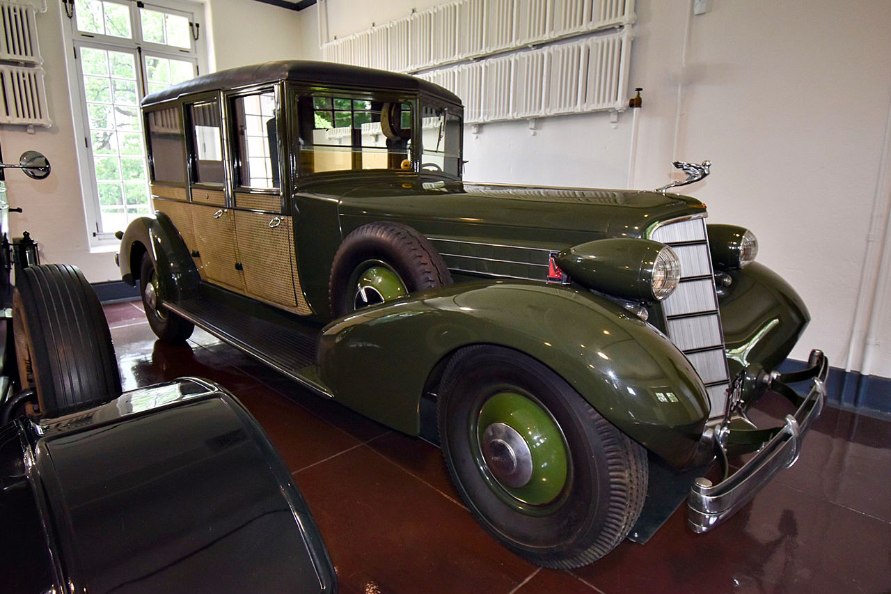 A rare 1921 Cadillac Renault parked inside the Chauffeur's Garage. 