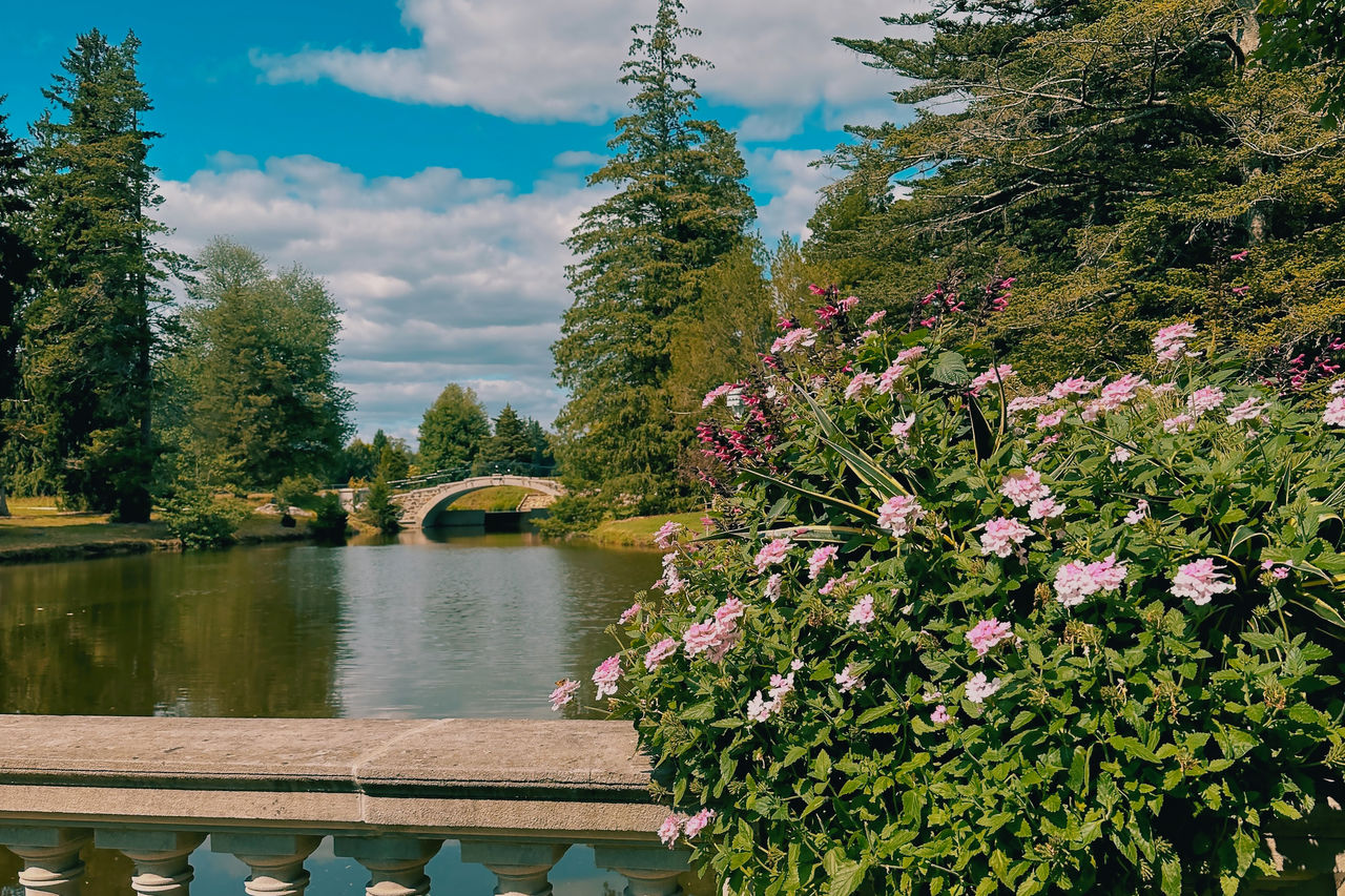 The Nemours Estate Venetian Bridge in spring